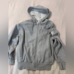 Alo Gray Zip-Up Hoodie small unisex
